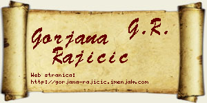 Gorjana Rajičić vizit kartica